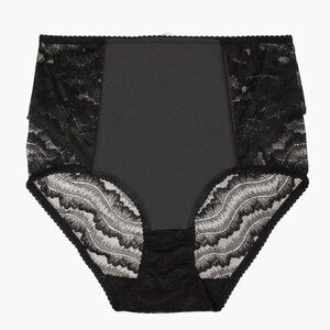 Lonely Label Bessie Lace High Waist Brief in Black - Size Small